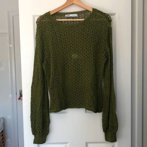 NEW Zara Knit Mesh Sweater